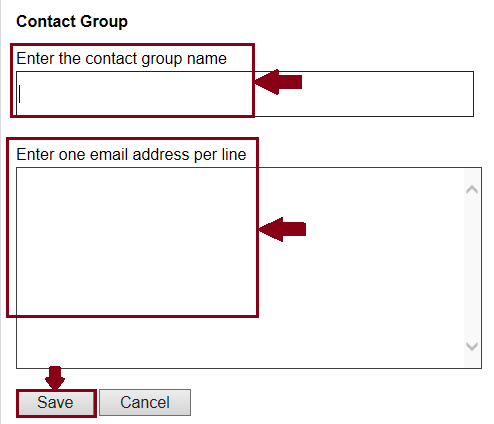 create contact group for sharing